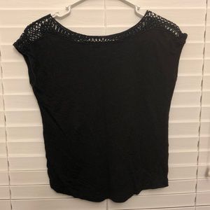 Black linen top from Loft